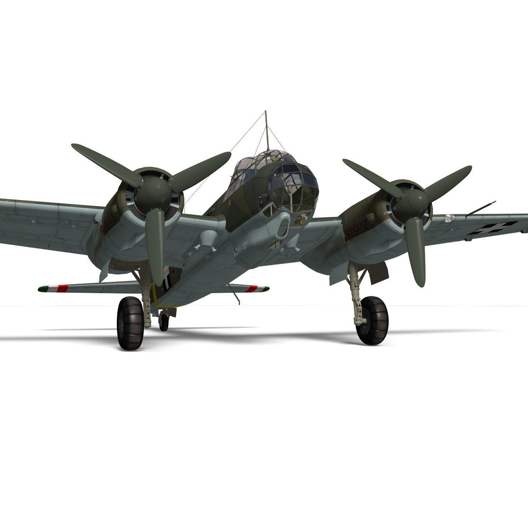 Junkers Ju 88 D-2 3D Model – High Poly Military Aircraft, FBX - View 10