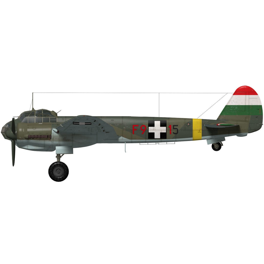 Junkers Ju 88 D-2 3D Model – High Poly Military Aircraft, FBX - View 12