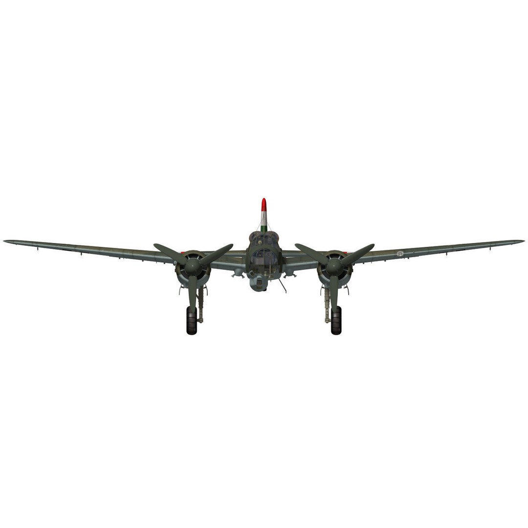 Junkers Ju 88 D-2 3D Model – High Poly Military Aircraft, FBX - View 14