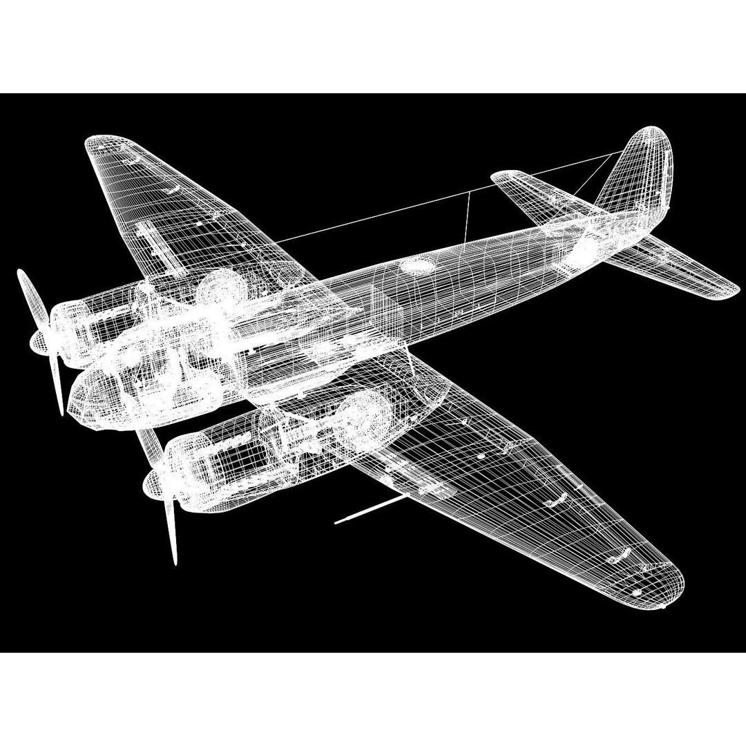 Junkers Ju 88 D-2 3D Model – High Poly Military Aircraft, FBX - View 18