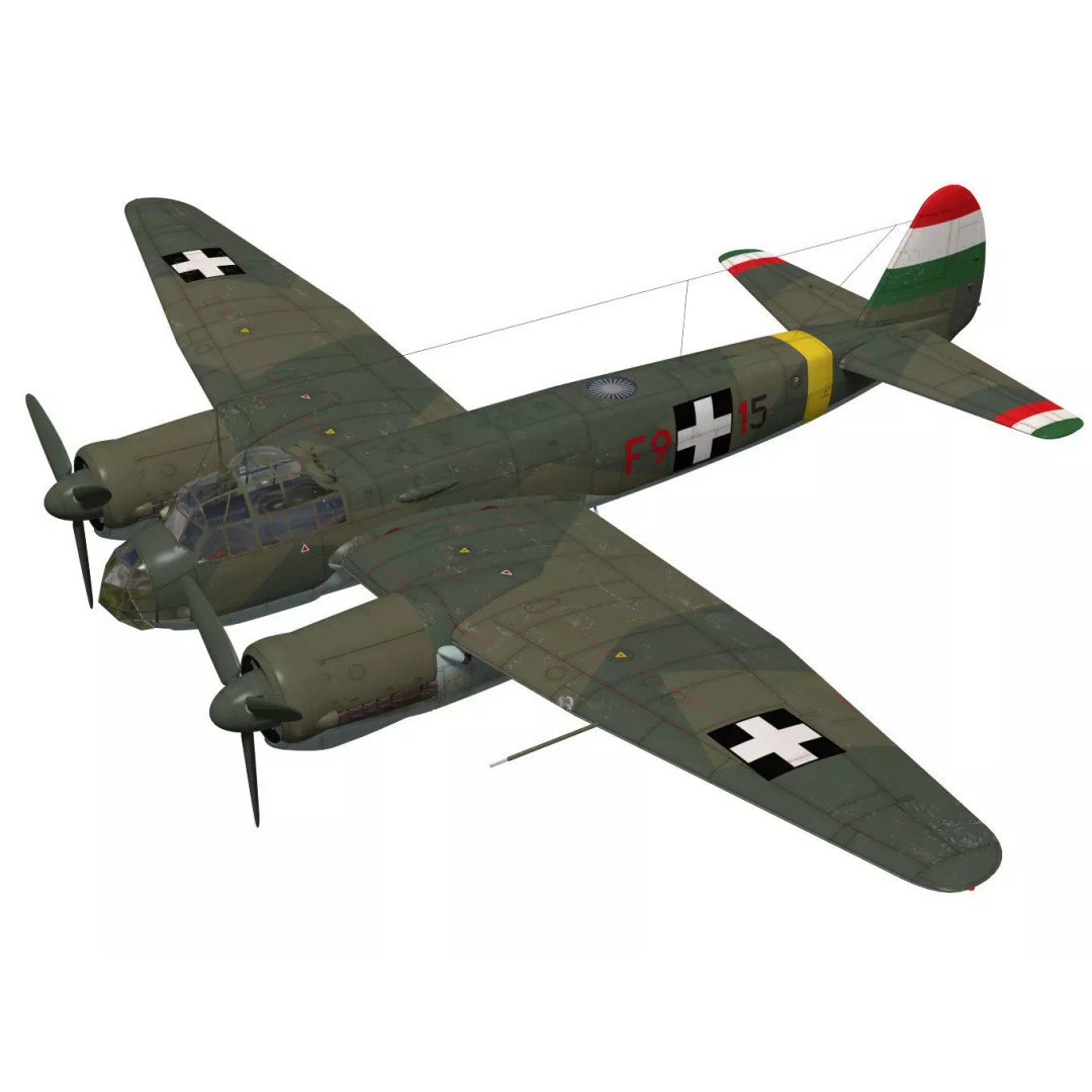 Junkers Ju 88 D-2 3D Model – High Poly Military Aircraft, FBX - View 2