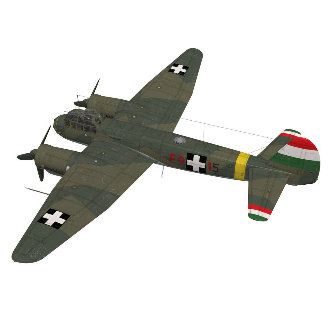 Junkers Ju 88 D-2 3D Model – High Poly Military Aircraft, FBX - View 3