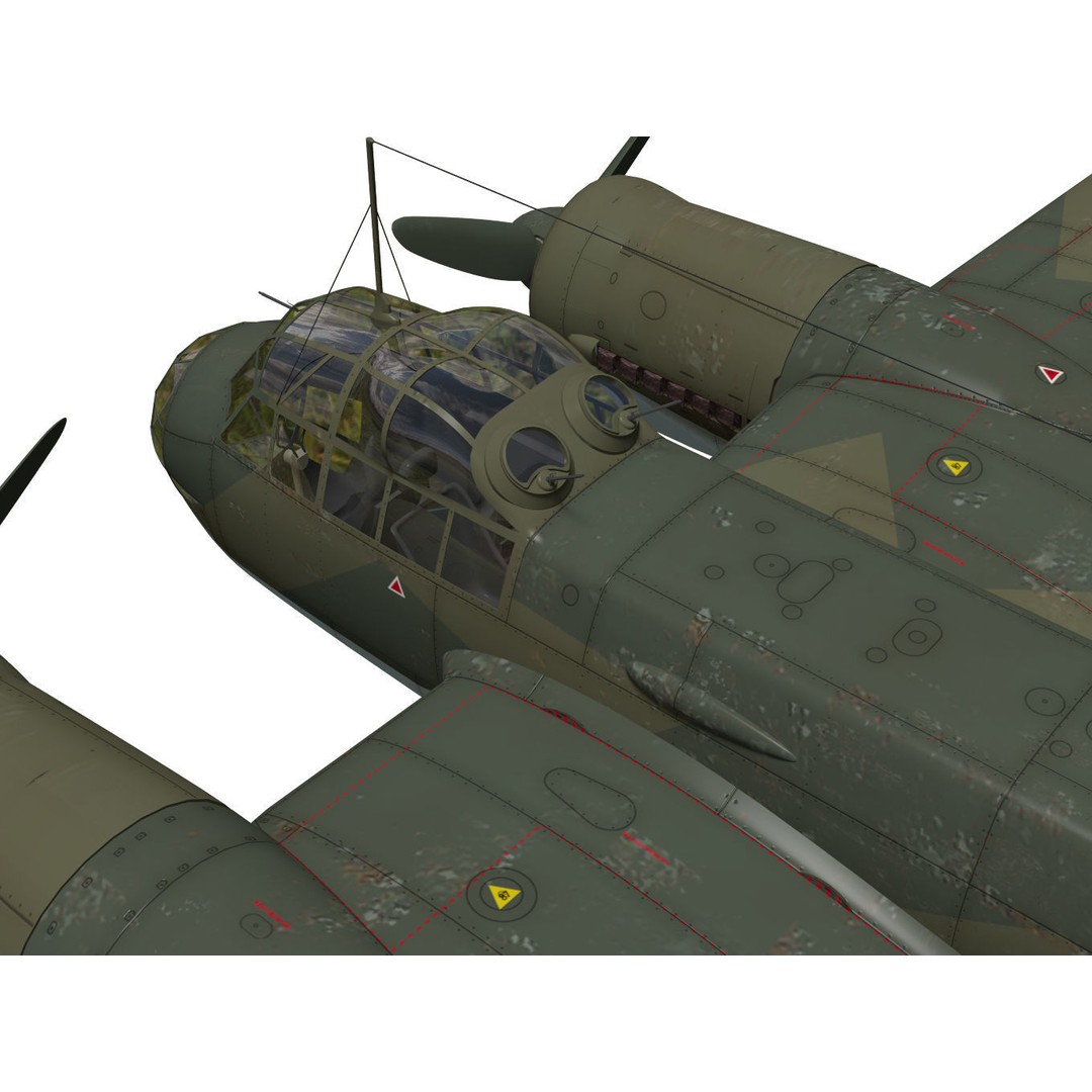Junkers Ju 88 D-2 3D Model – High Poly Military Aircraft, FBX - View 7