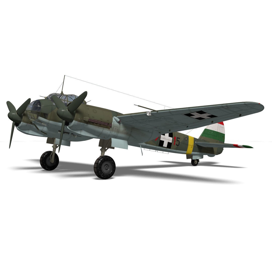 Junkers Ju 88 D-2 3D Model – High Poly Military Aircraft, FBX - View 8