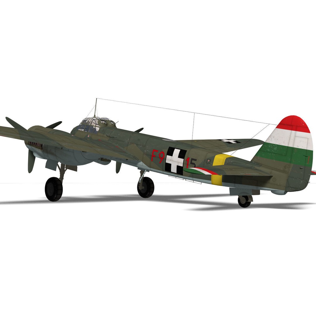 Junkers Ju 88 D-2 3D Model – High Poly Military Aircraft, FBX - View 9