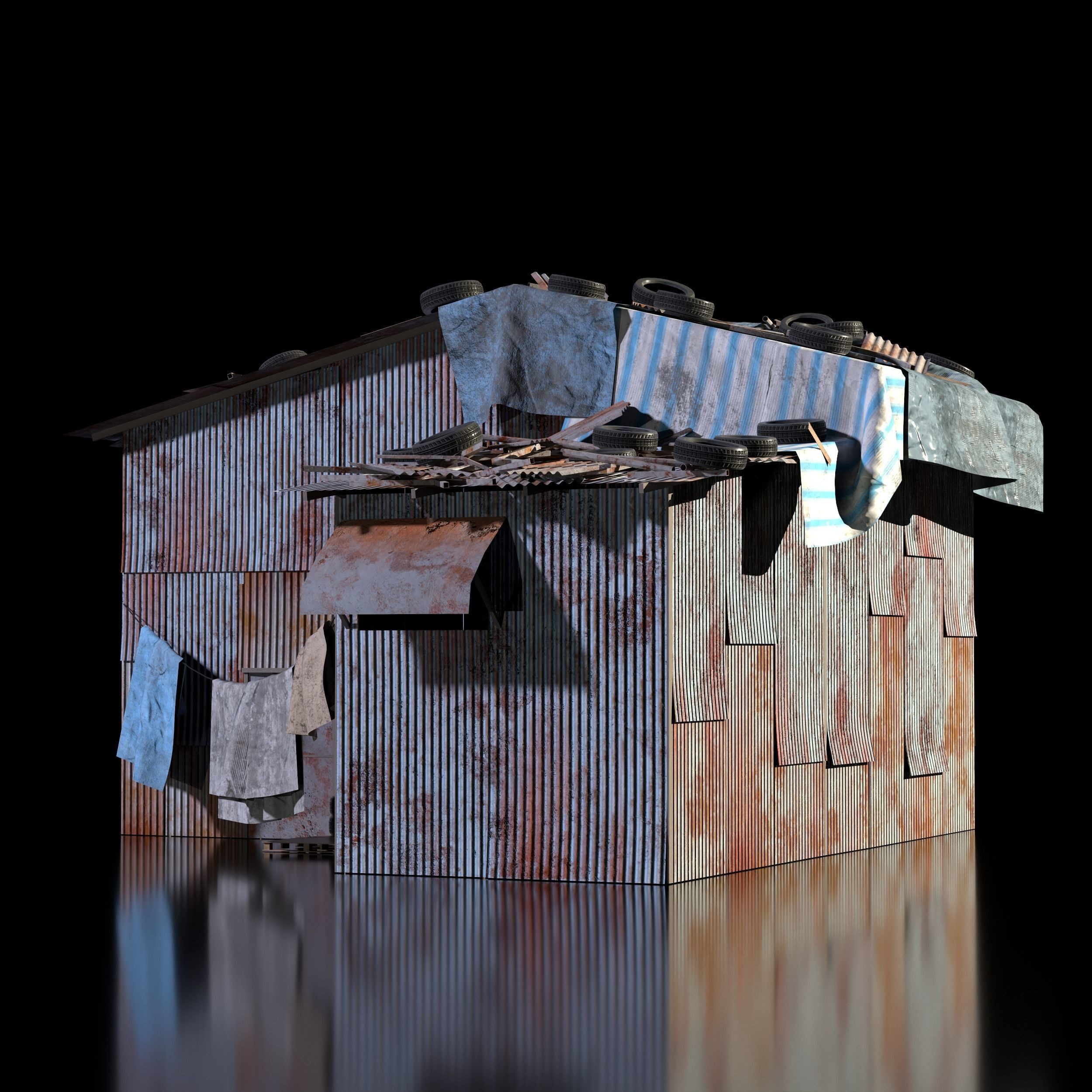 Shanty Town Kitbash - Game-Ready 3D Model - View 13