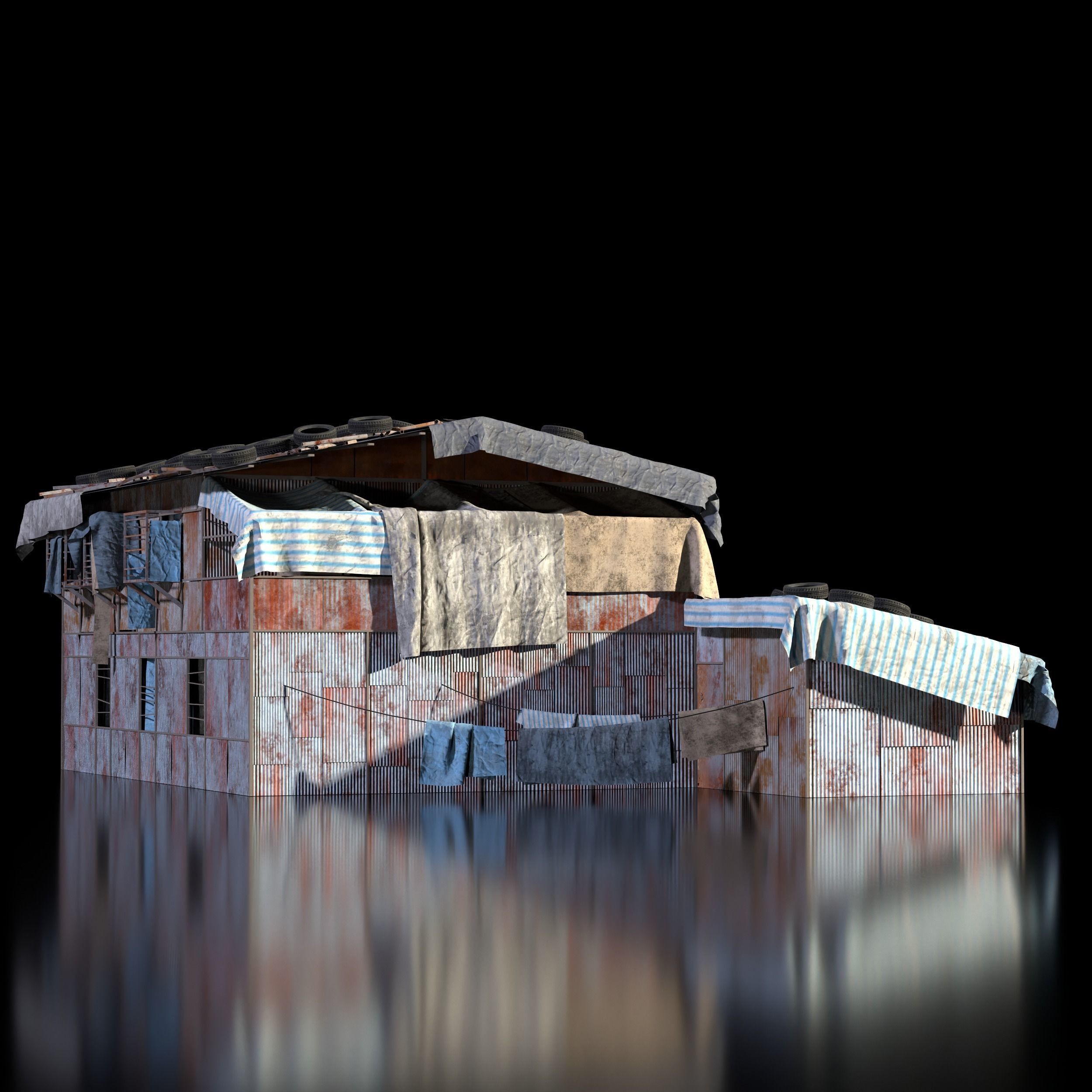 Shanty Town Kitbash - Game-Ready 3D Model - View 19