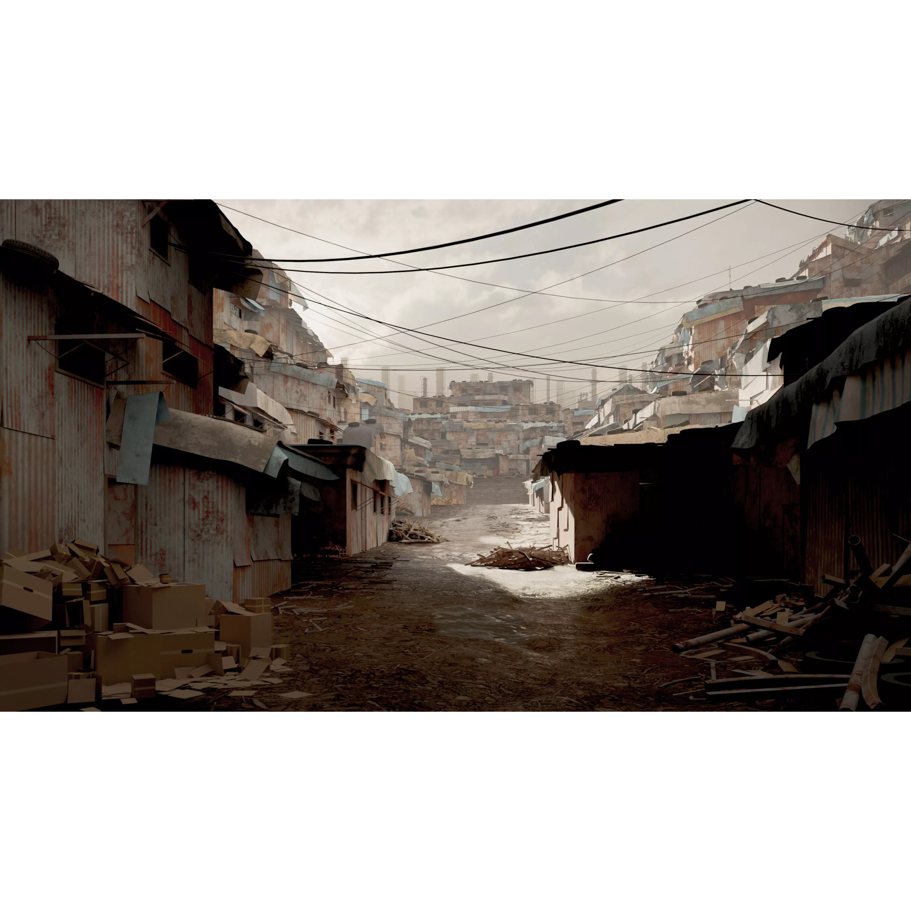 Shanty Town Kitbash - Game-Ready 3D Model - View 2