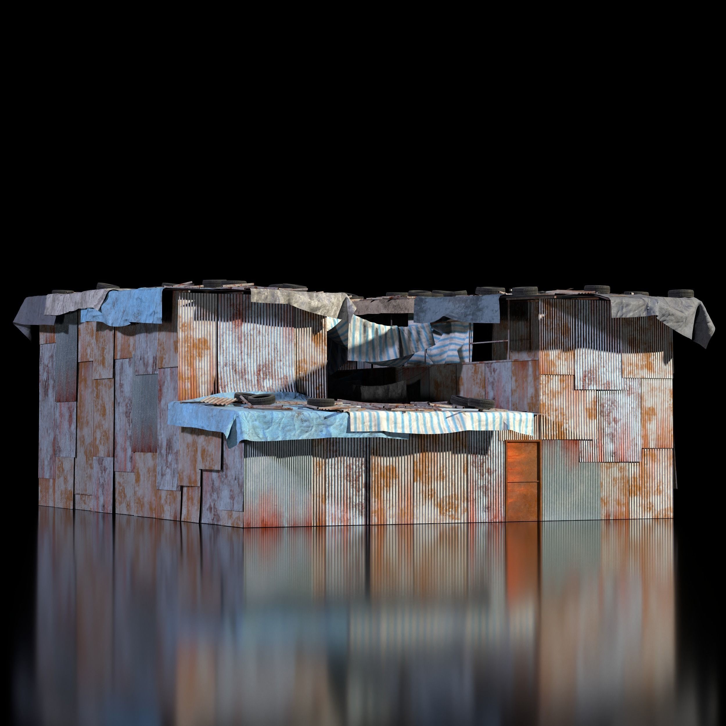 Shanty Town Kitbash - Game-Ready 3D Model - View 24