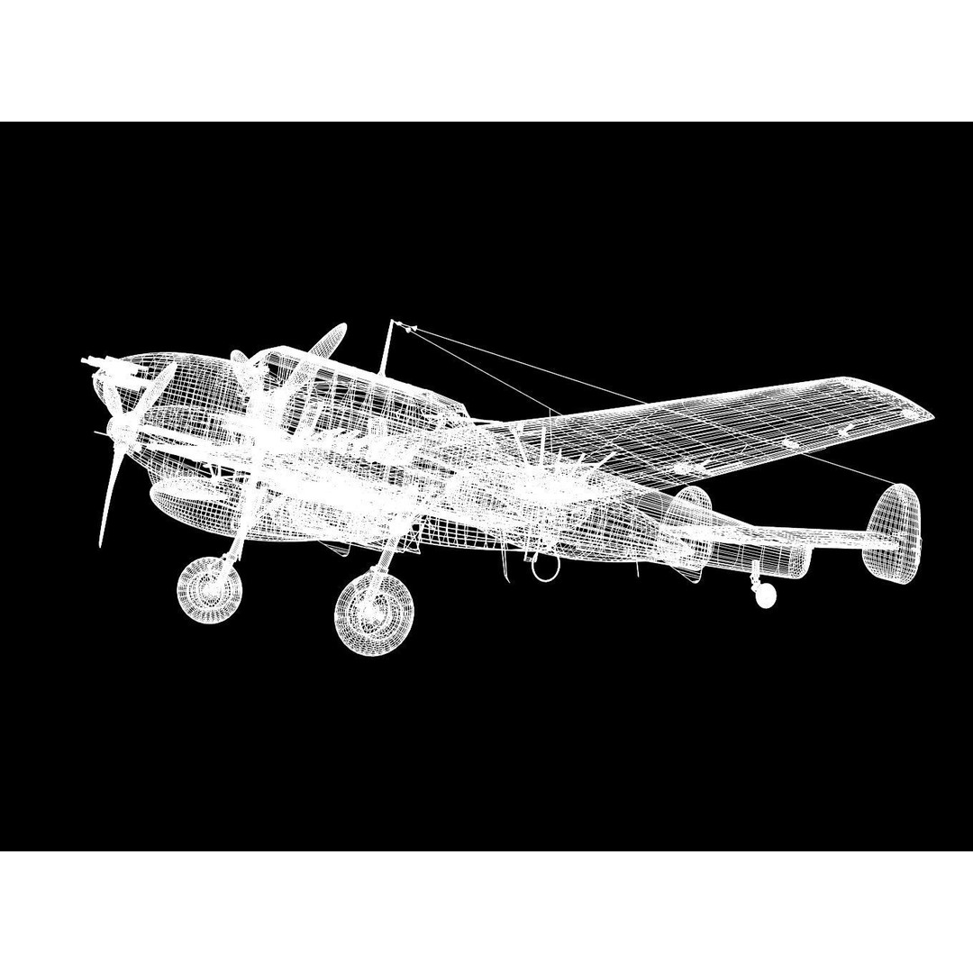 Messerschmitt Bf 110 E1 3D Model – High Poly Aircraft for Animation
