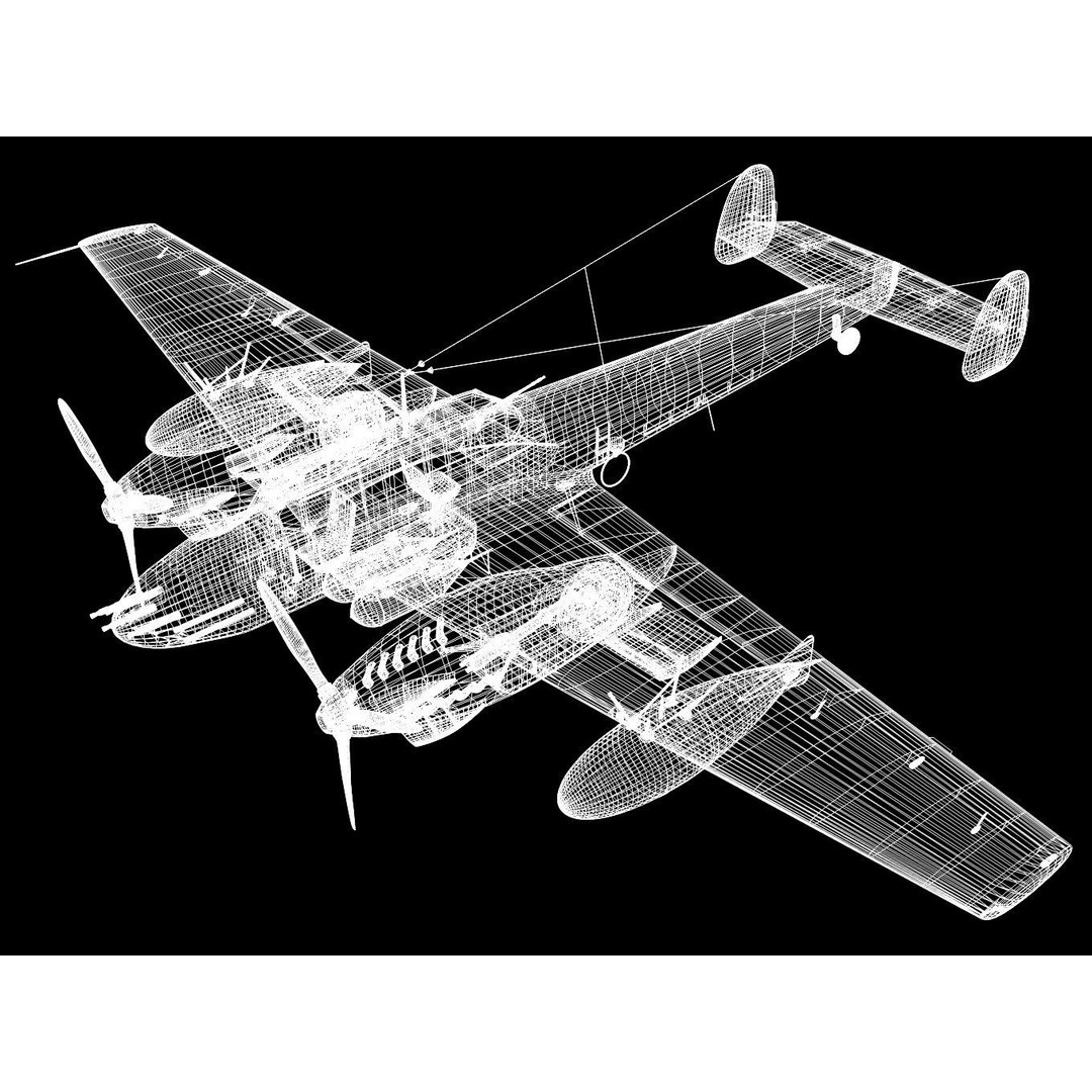 Messerschmitt Bf 110 E1 3D Model – High Poly Aircraft for Animation - View 17