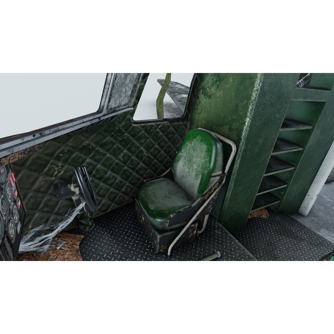 Wrecked Airplane 3D Model – Low Poly PBR Asset for Games, FBX - View 16
