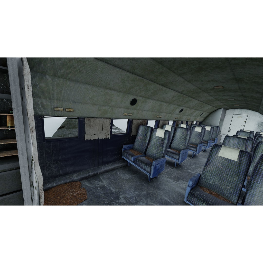 Wrecked Airplane 3D Model – Low Poly PBR Asset for Games, FBX - View 18