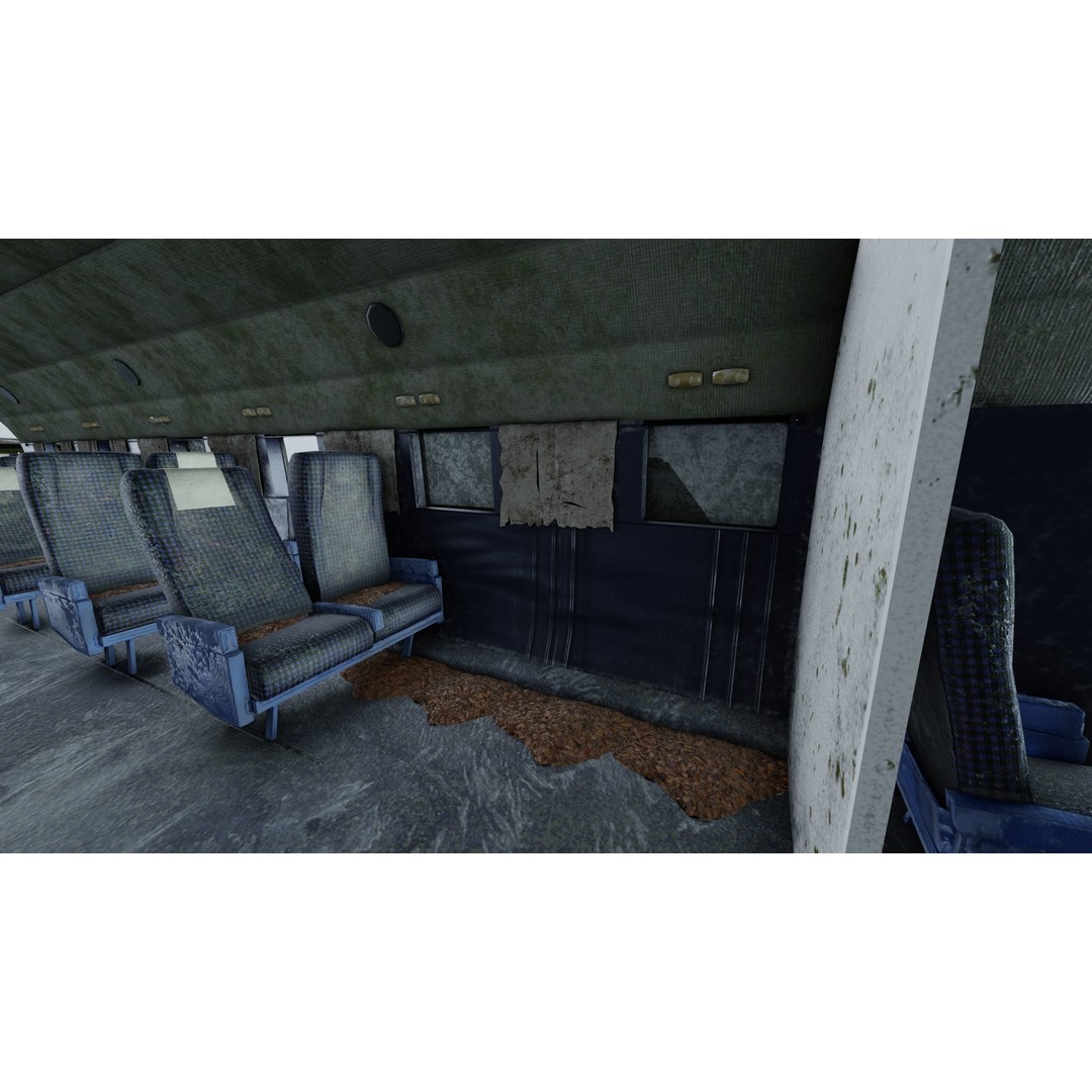 Wrecked Airplane 3D Model – Low Poly PBR Asset for Games, FBX - View 19