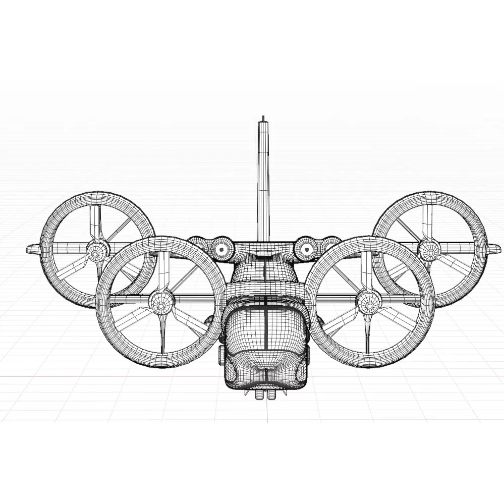 Bell X-22 3D Model – Low Poly Hover Assault Transport, FBX, OBJ - View 7