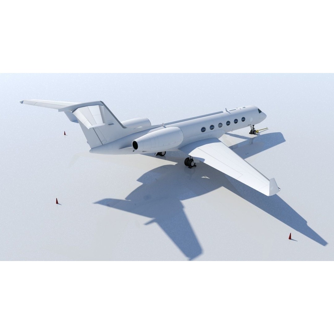 Gulfstream IV 3D Model – Low Poly Static Aircraft, FBX - View 10