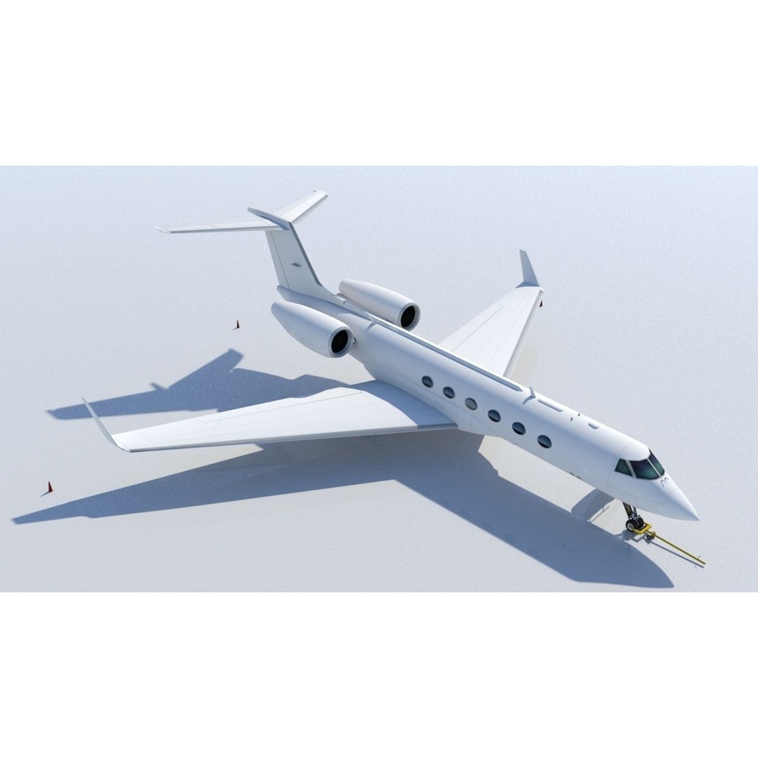 Gulfstream IV 3D Model – Low Poly Static Aircraft, FBX - View 12