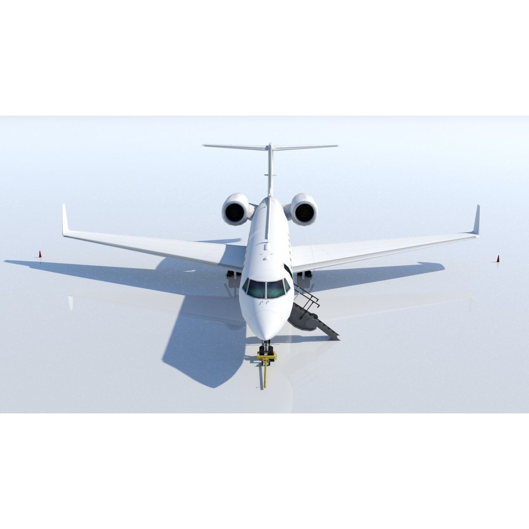Gulfstream IV 3D Model – Low Poly Static Aircraft, FBX - View 13