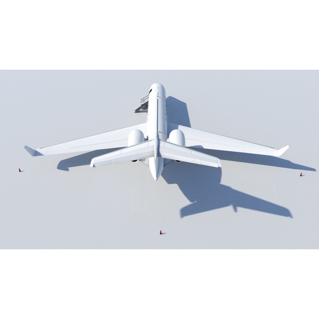 Gulfstream IV 3D Model – Low Poly Static Aircraft, FBX - View 9