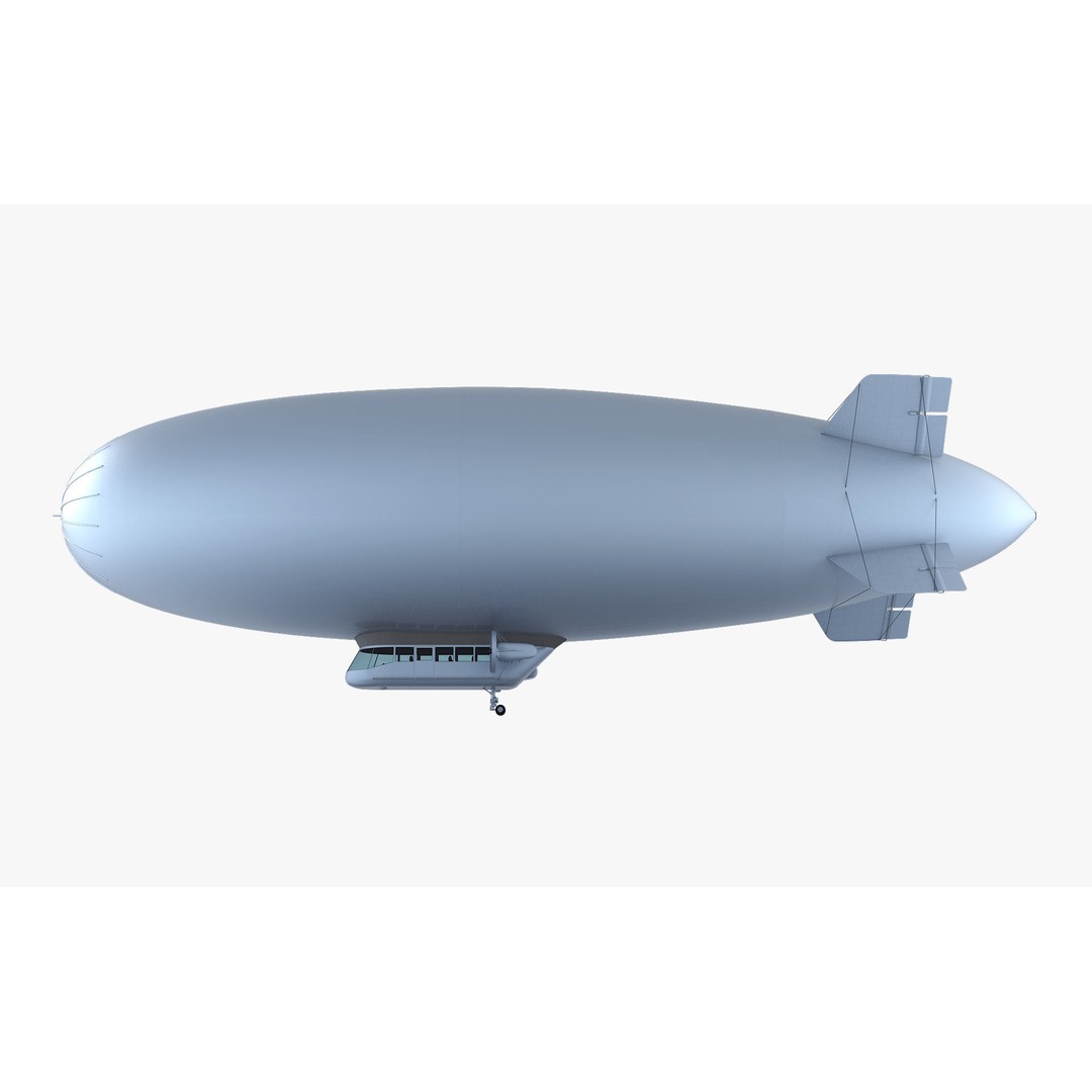 Blimp Airship 3D Model – Historic Aircraft, FBX, OBJ, PBR Textures - View 11