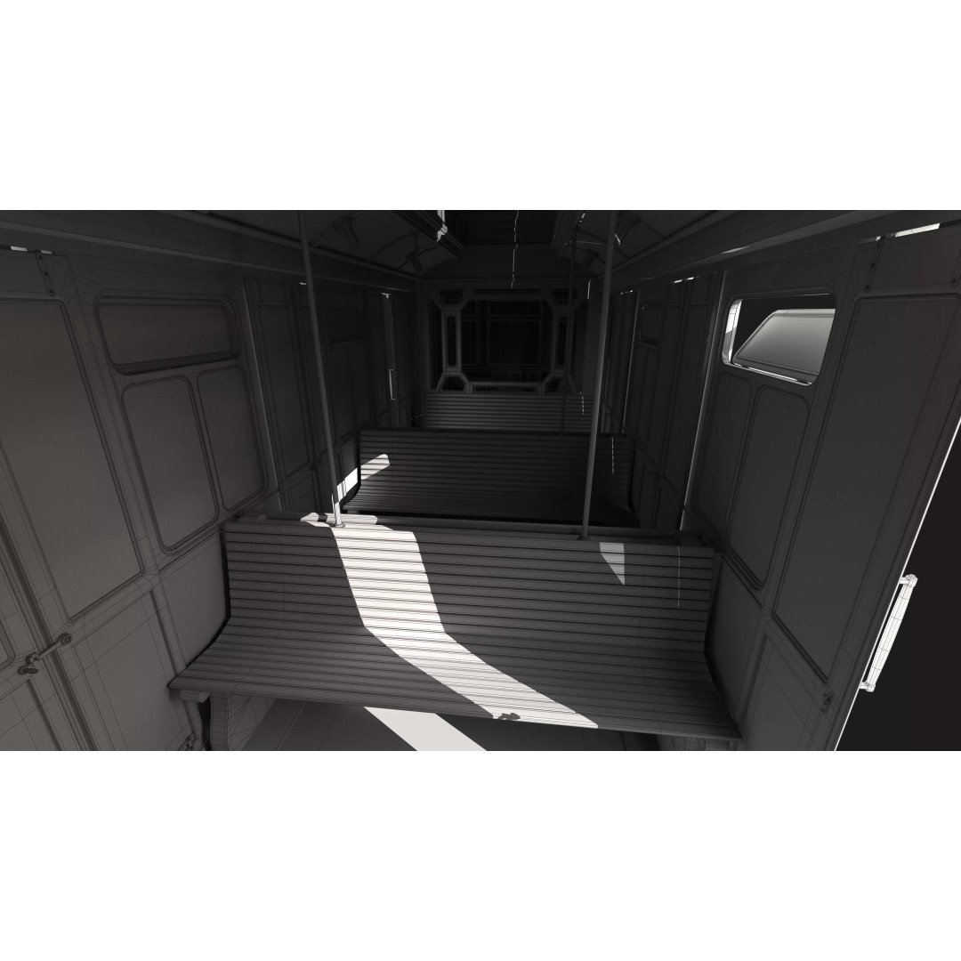 Fly Fantastic Train 3D Model – High Poly PBR Transport Asset, FBX, OBJ