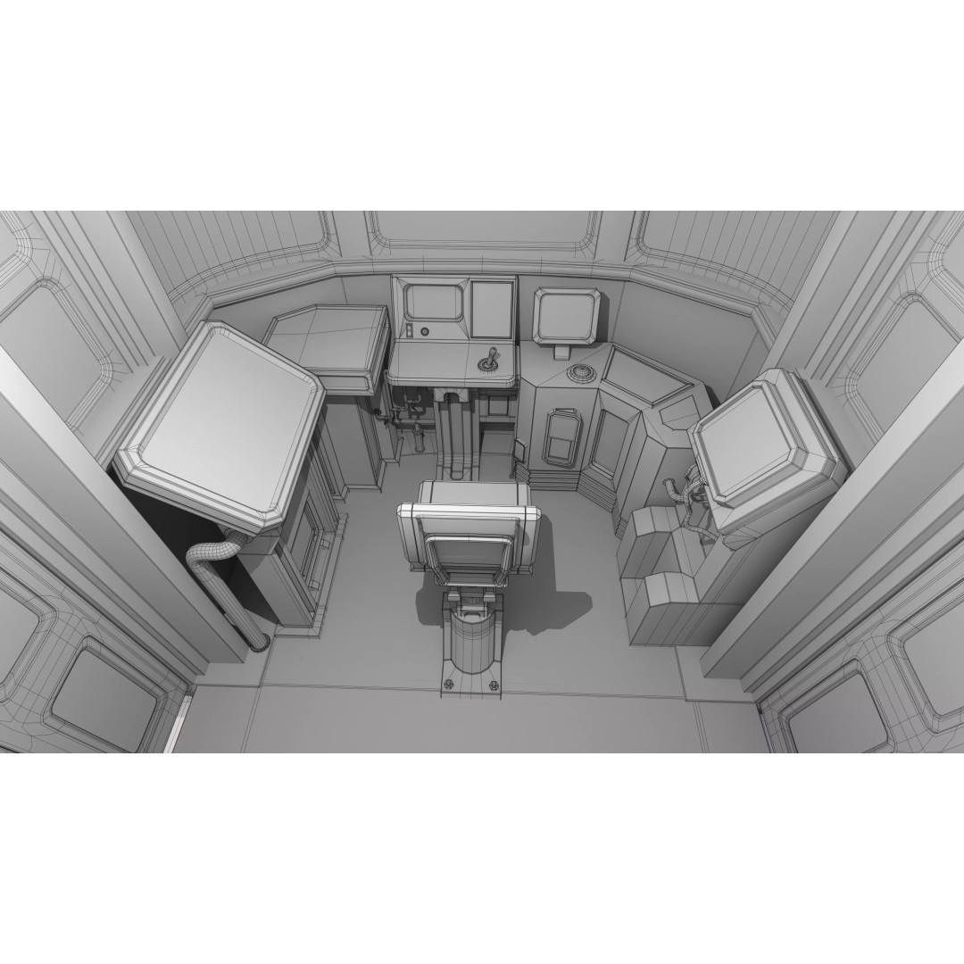Fly Fantastic Train 3D Model – High Poly PBR Transport Asset, FBX, OBJ - View 22