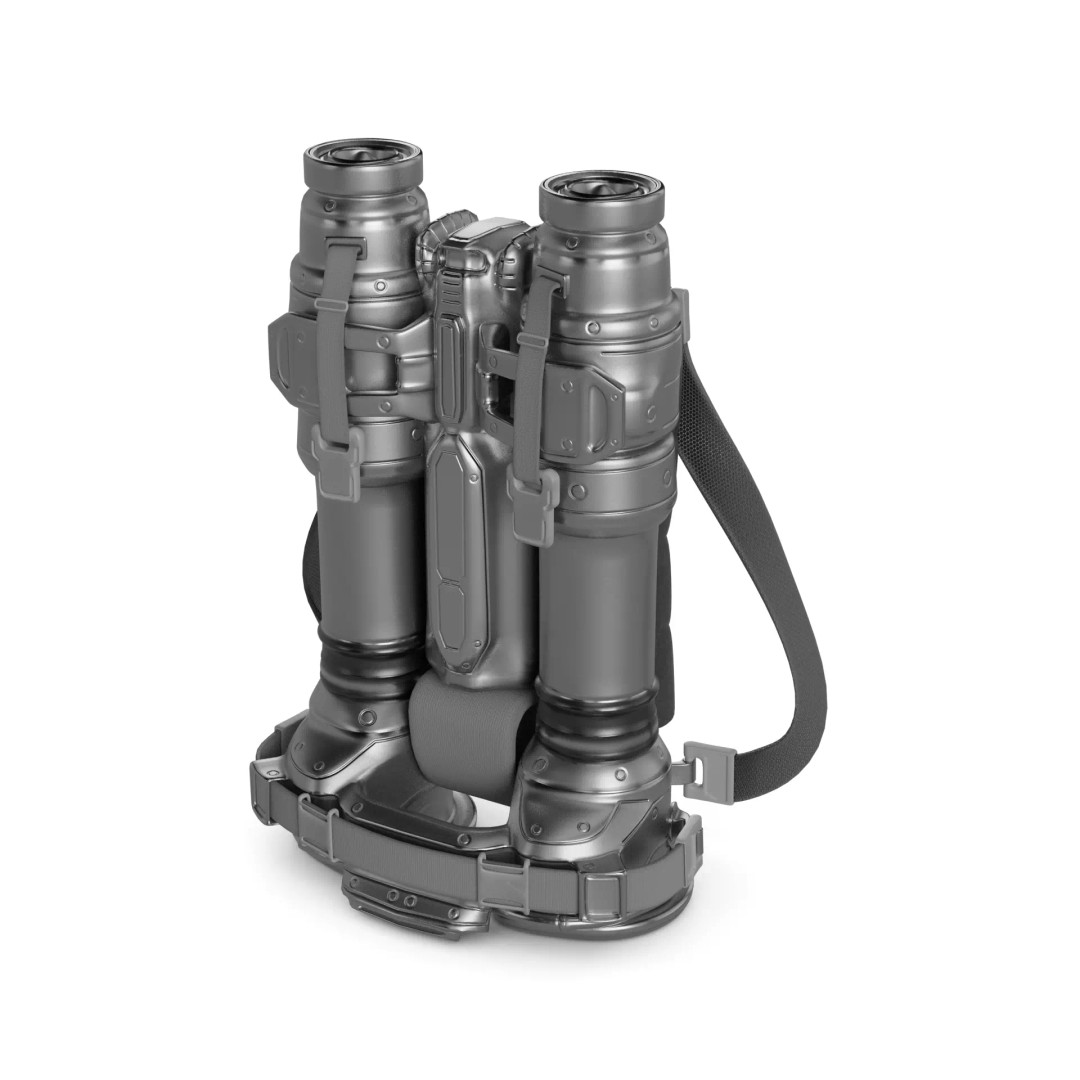 Sleek Jet Pack 3D Model – Low Poly Aircraft Asset, FBX