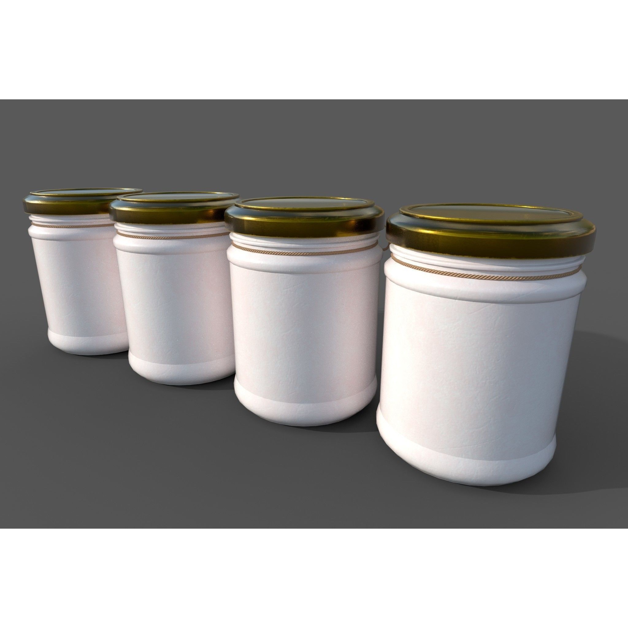 Jars L-O-V-E - PBR Game-Ready 3D Model - View 6