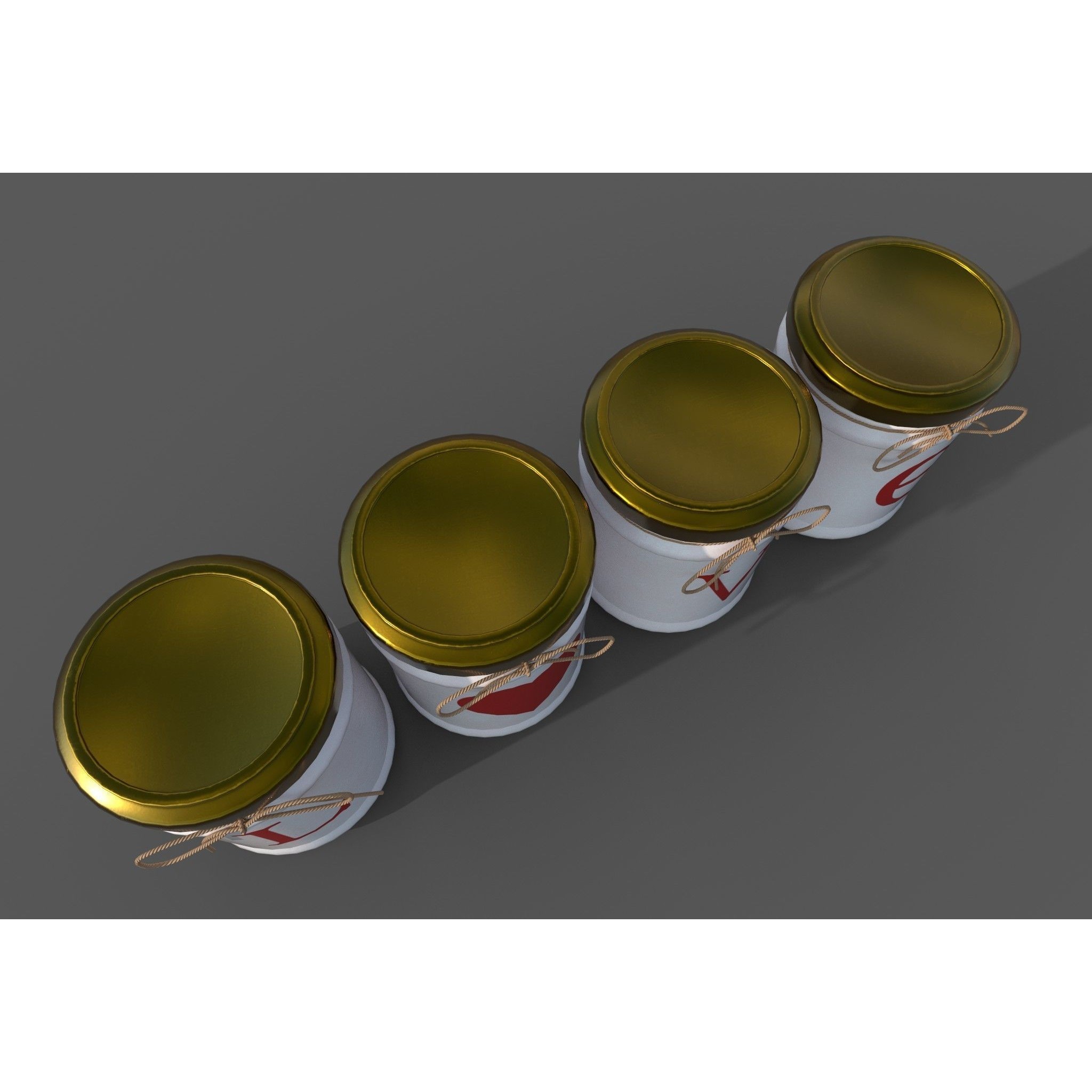 Jars L-O-V-E - PBR Game-Ready 3D Model - View 7