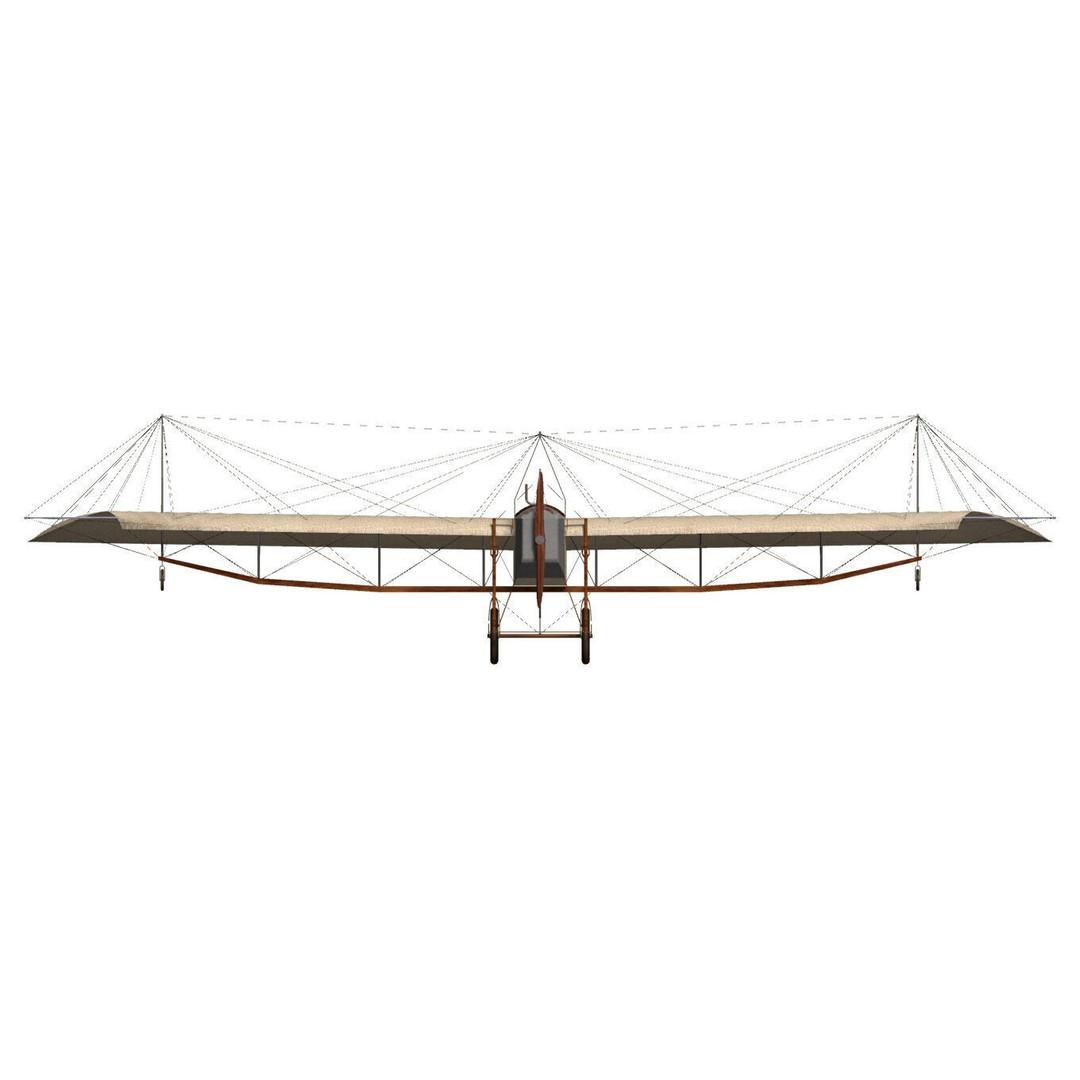 Etrich Taube 3D Model – Historic Aircraft, High Poly, FBX - View 11