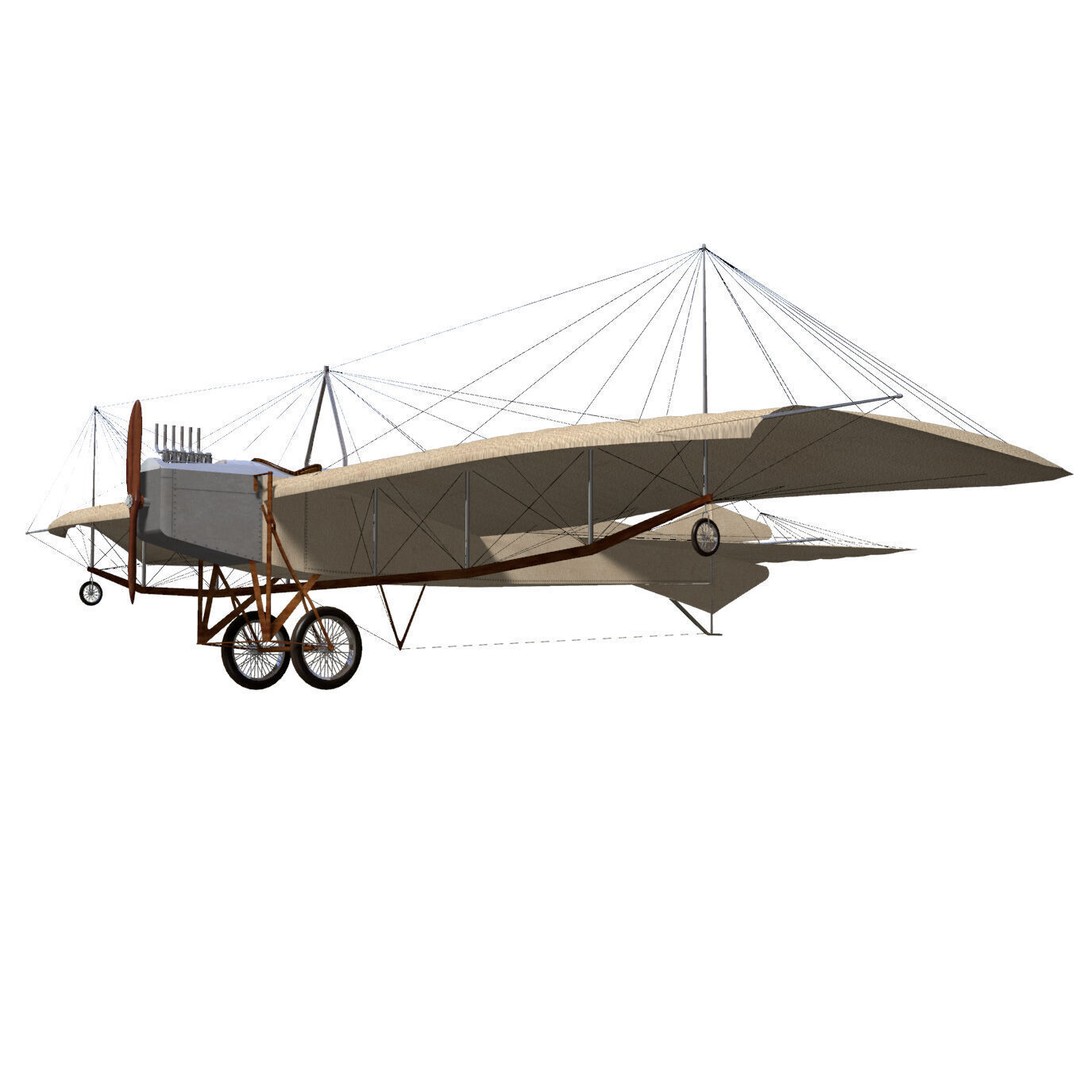 Etrich Taube 3D Model – Historic Aircraft, High Poly, FBX - View 4