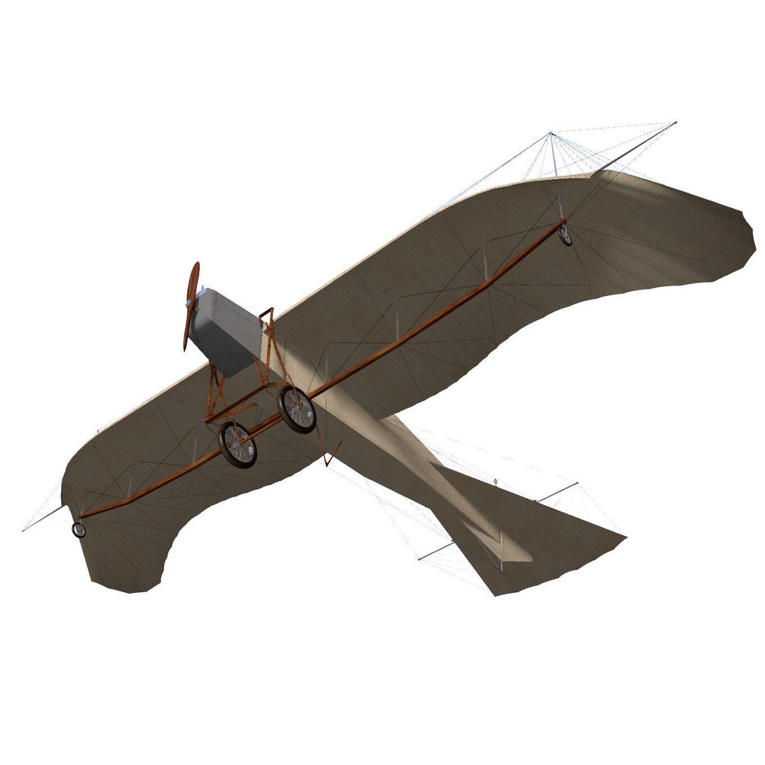 Etrich Taube 3D Model – Historic Aircraft, High Poly, FBX - View 5