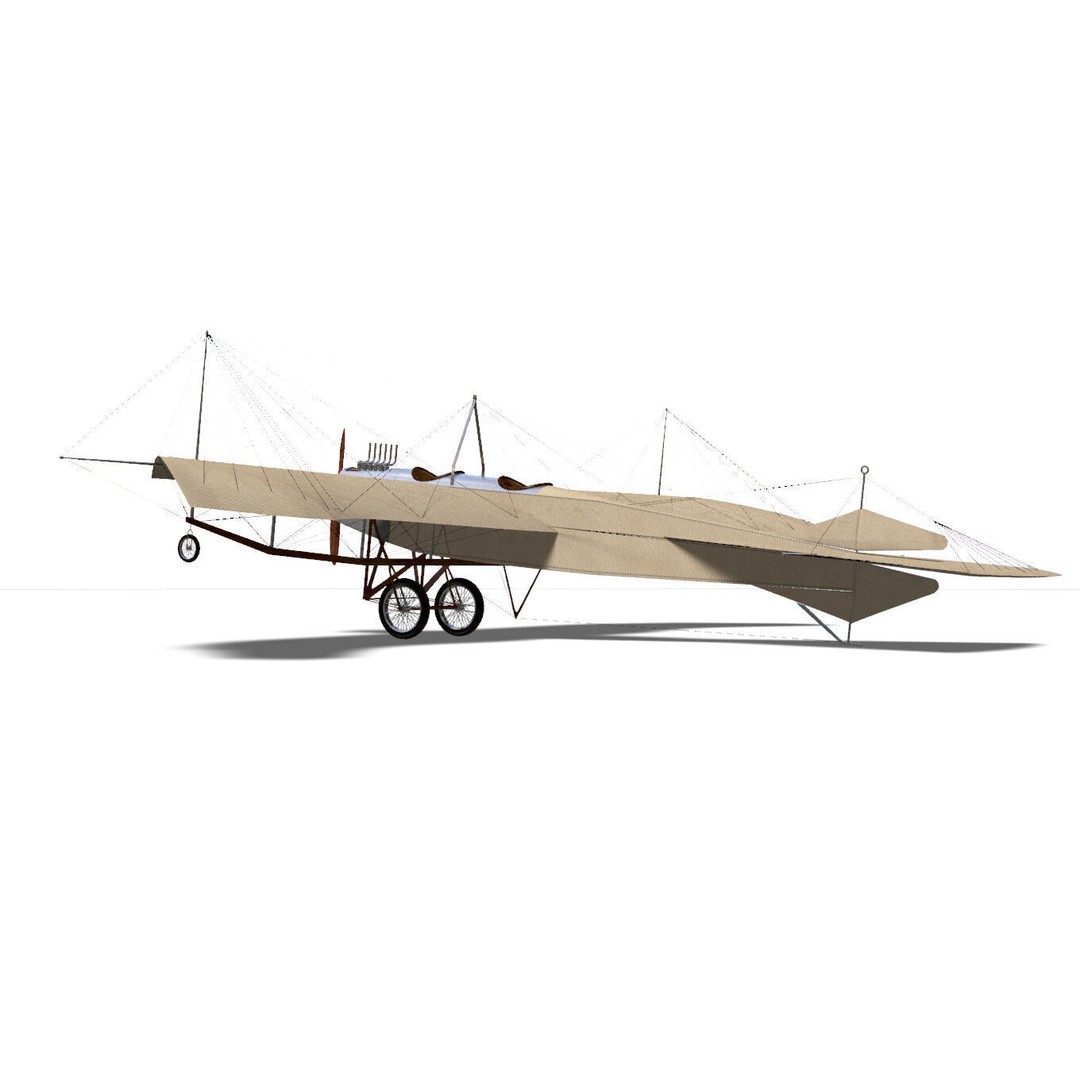 Etrich Taube 3D Model – Historic Aircraft, High Poly, FBX - View 8