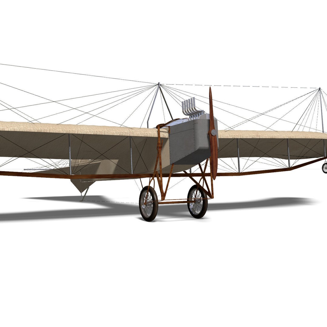 Etrich Taube 3D Model – Historic Aircraft, High Poly, FBX - View 9