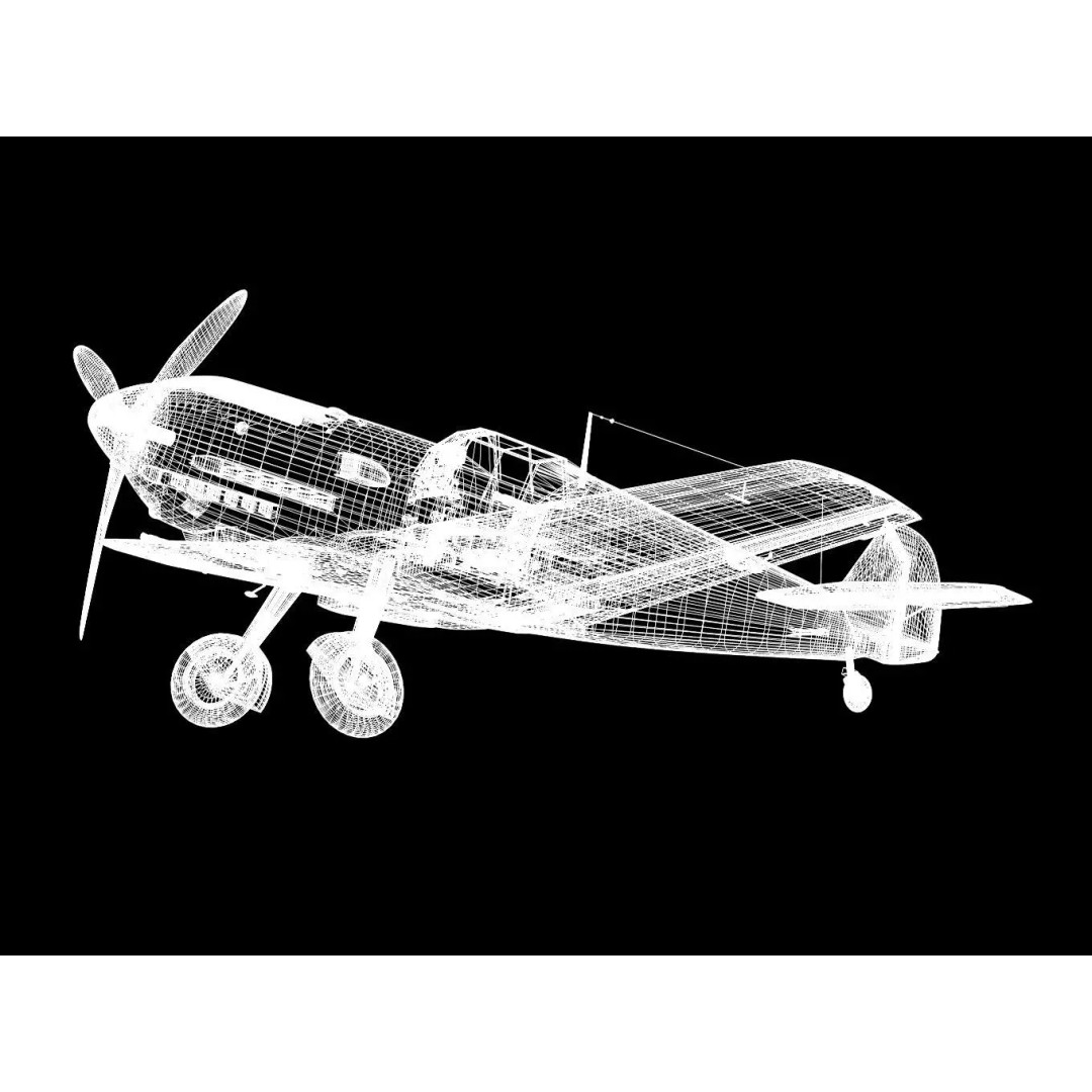 Messerschmitt Bf 109 E4 3D Model – High Poly WWII Fighter Aircraft, FBX