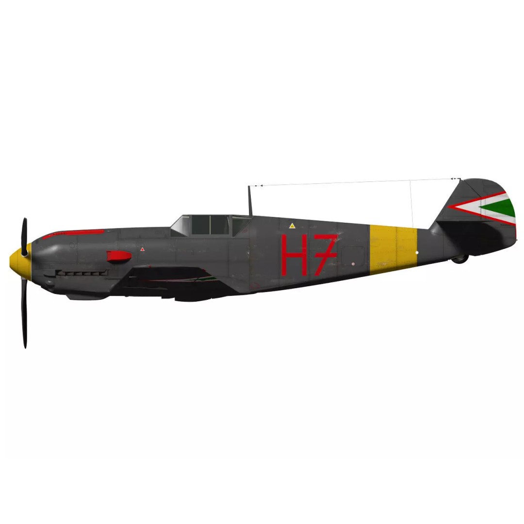 Messerschmitt Bf 109 E4 3D Model – High Poly WWII Fighter Aircraft, FBX - View 10