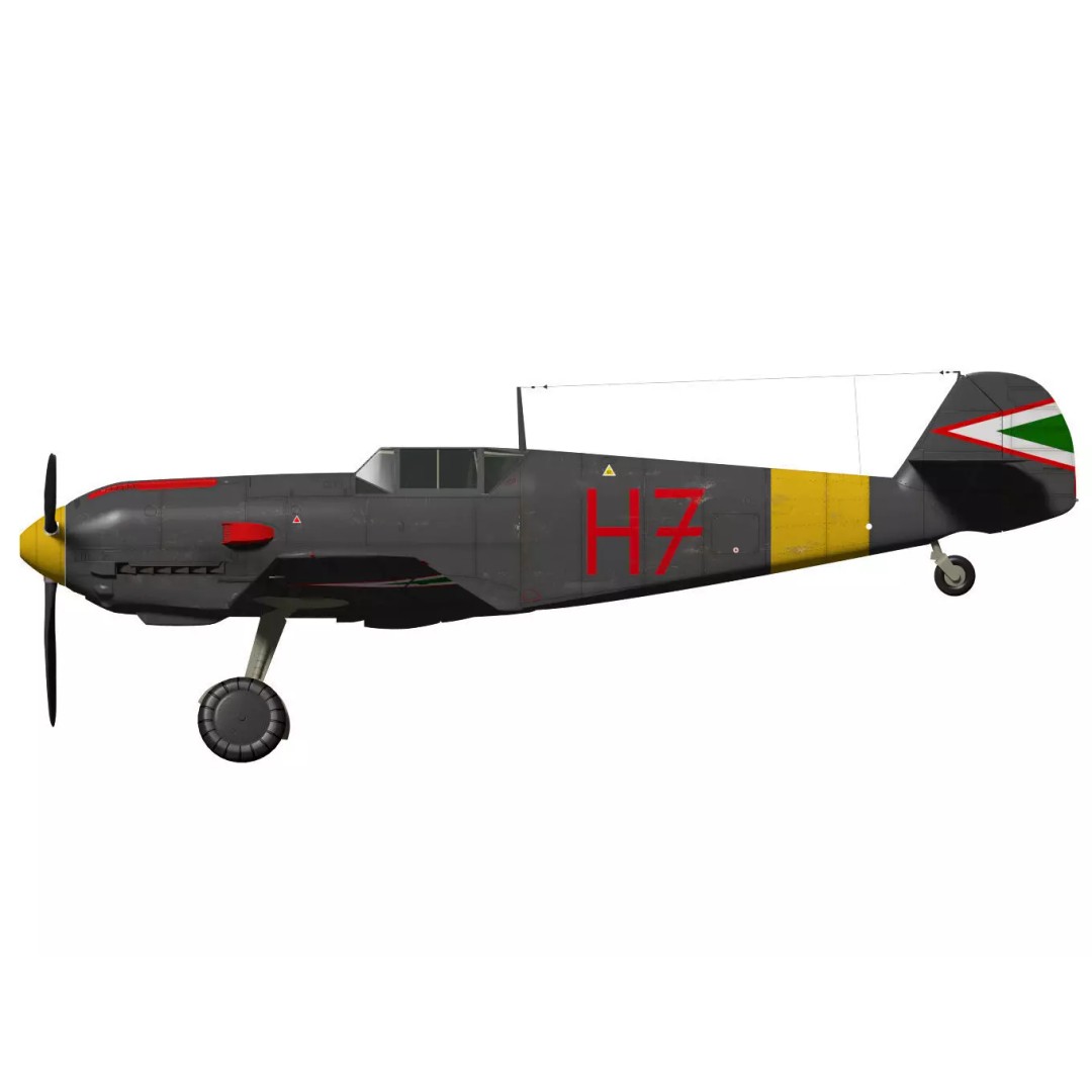 Messerschmitt Bf 109 E4 3D Model – High Poly WWII Fighter Aircraft, FBX - View 11