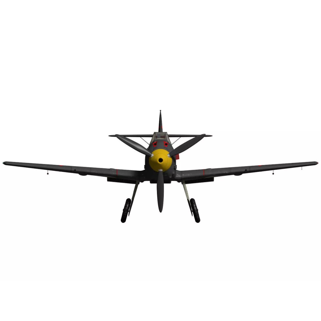 Messerschmitt Bf 109 E4 3D Model – High Poly WWII Fighter Aircraft, FBX - View 12