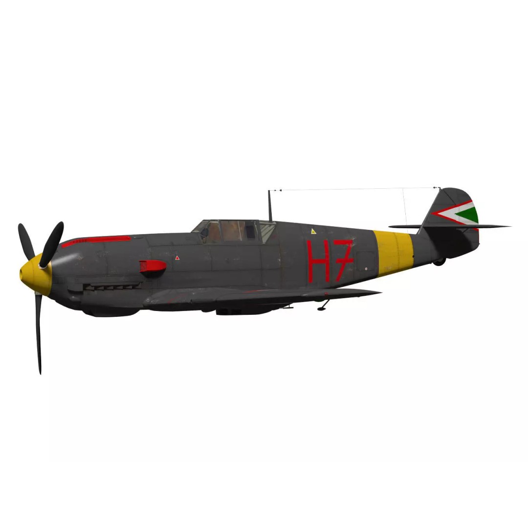 Messerschmitt Bf 109 E4 3D Model – High Poly WWII Fighter Aircraft, FBX - View 4