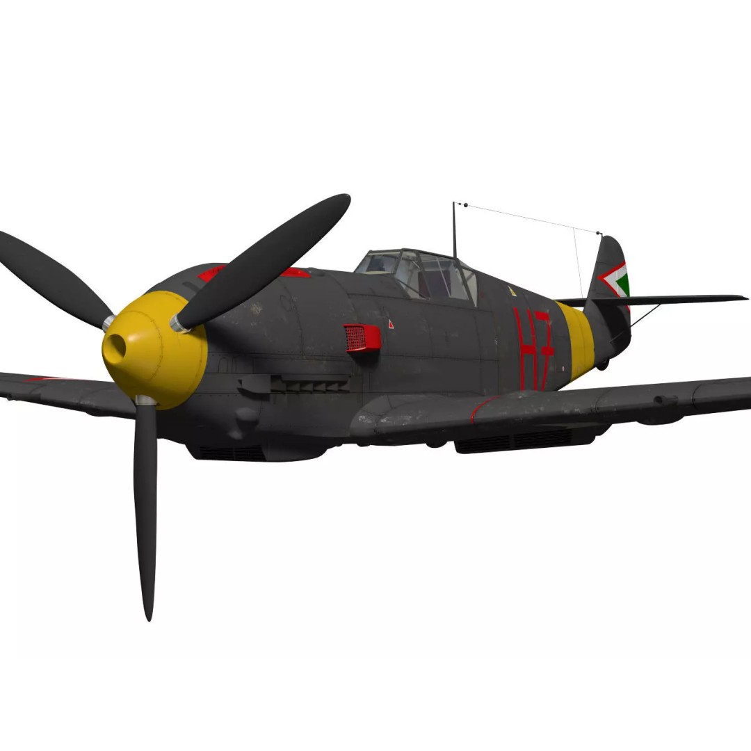 Messerschmitt Bf 109 E4 3D Model – High Poly WWII Fighter Aircraft, FBX - View 6