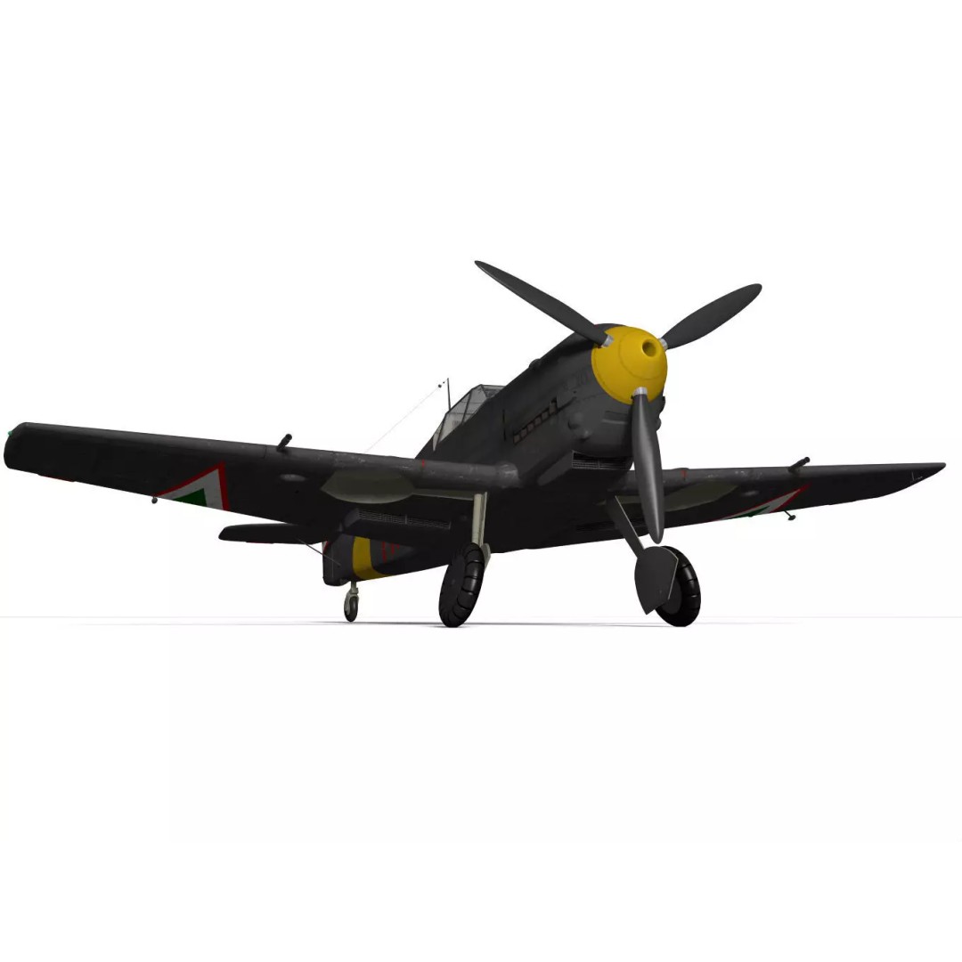 Messerschmitt Bf 109 E4 3D Model – High Poly WWII Fighter Aircraft, FBX - View 9