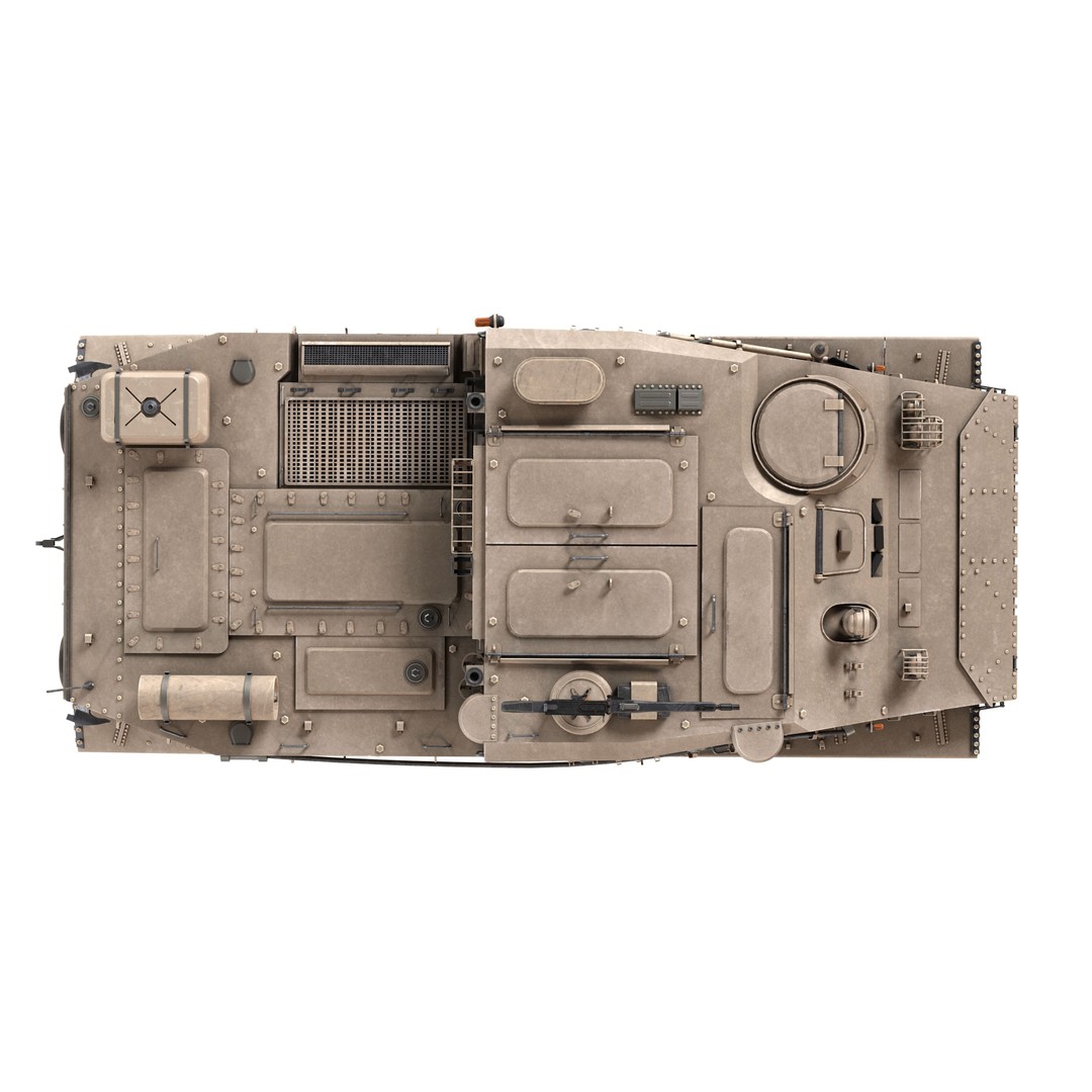 BTR 50 Amphibious Armored Tank 3D Model – Low Poly PBR Game Asset, FBX - View 11