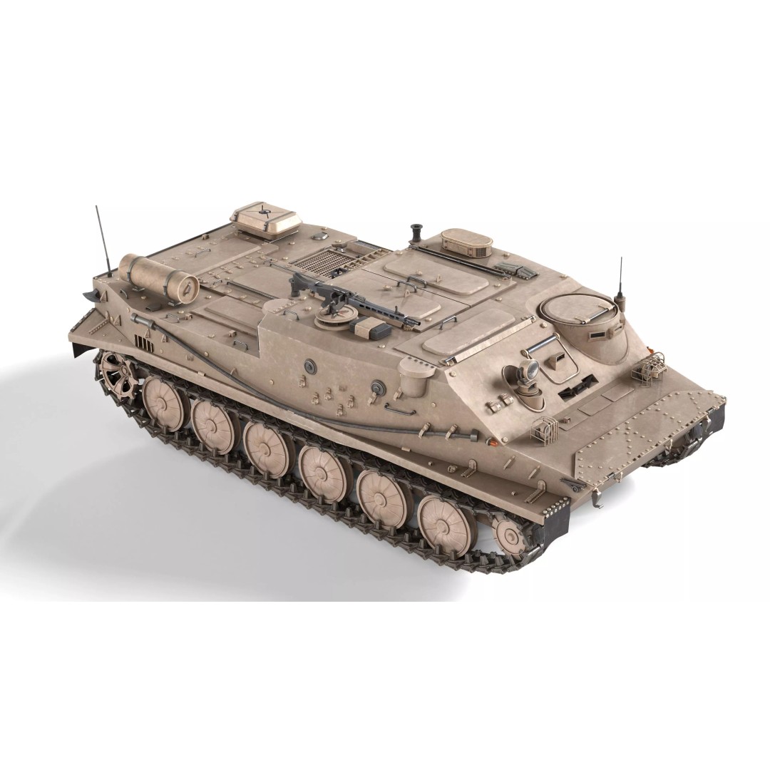 BTR 50 Amphibious Armored Tank 3D Model – Low Poly PBR Game Asset, FBX - View 2