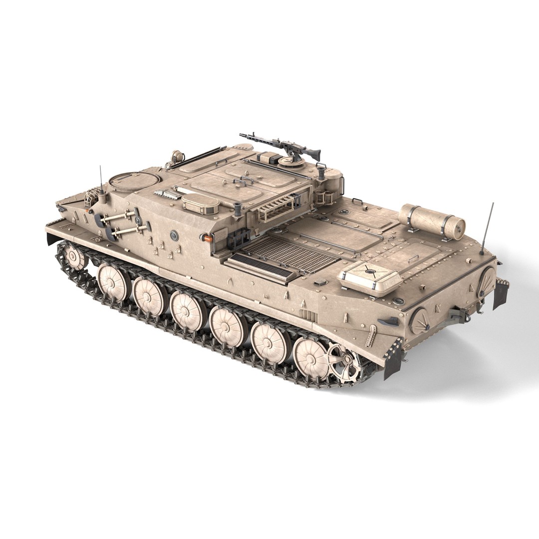 BTR 50 Amphibious Armored Tank 3D Model – Low Poly PBR Game Asset, FBX - View 3