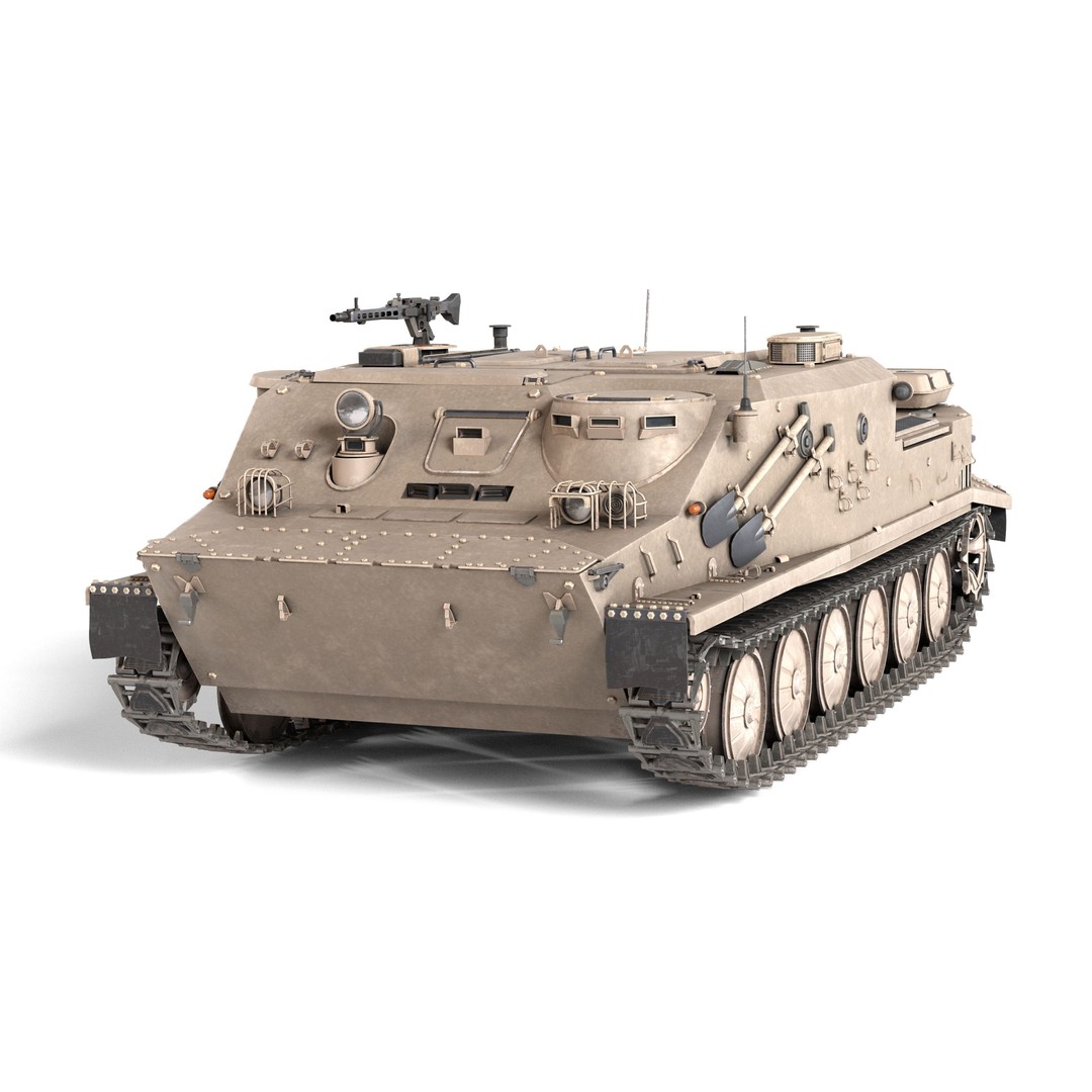 BTR 50 Amphibious Armored Tank 3D Model – Low Poly PBR Game Asset, FBX - View 4
