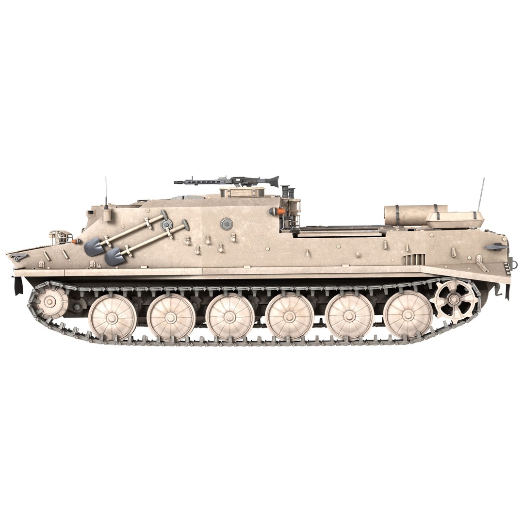BTR 50 Amphibious Armored Tank 3D Model – Low Poly PBR Game Asset, FBX - View 6