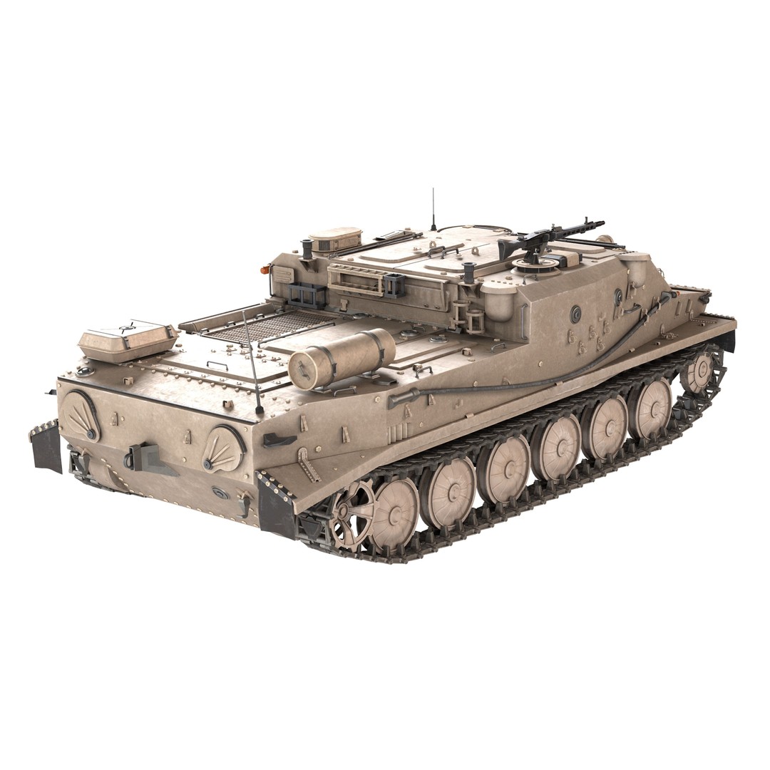 BTR 50 Amphibious Armored Tank 3D Model – Low Poly PBR Game Asset, FBX - View 7