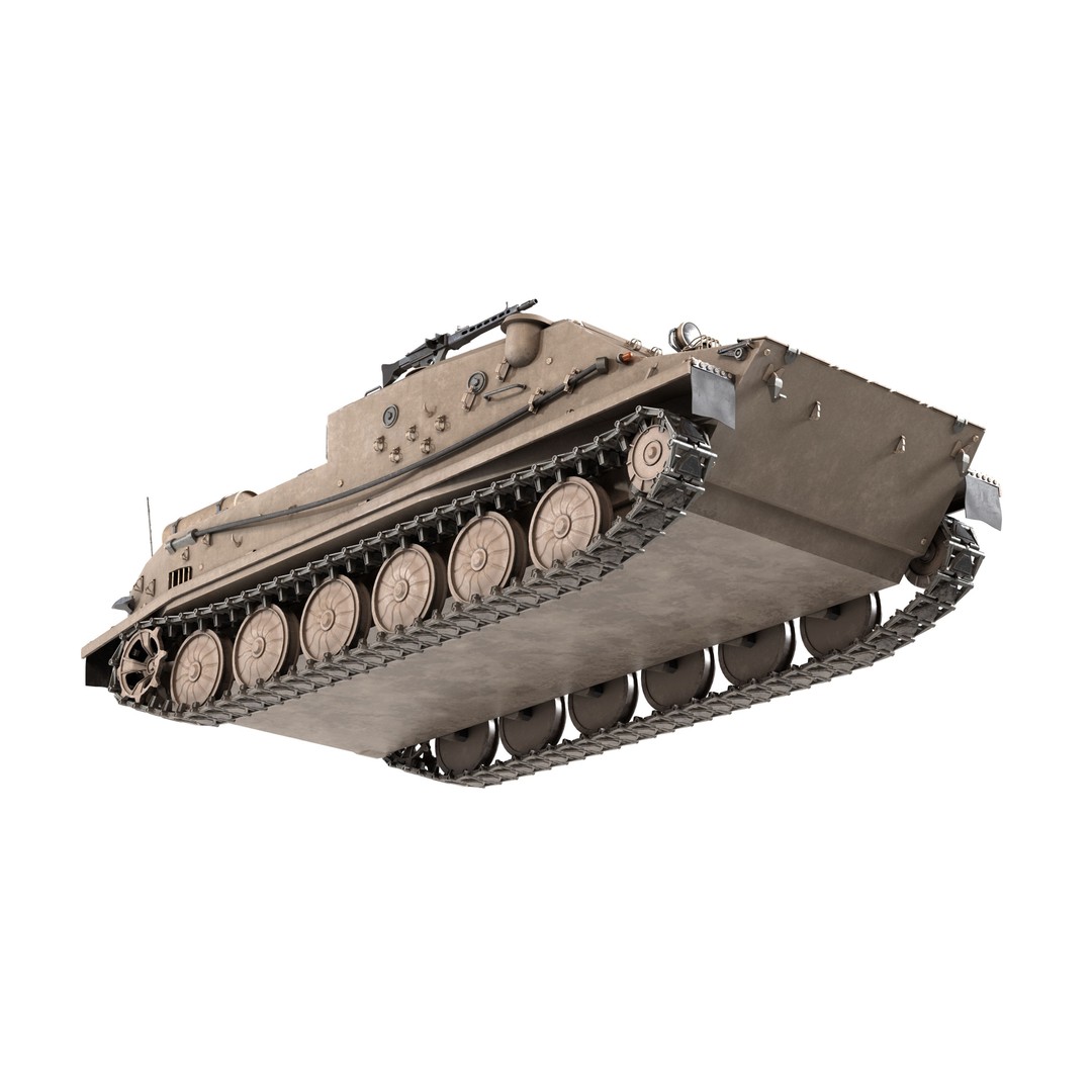BTR 50 Amphibious Armored Tank 3D Model – Low Poly PBR Game Asset, FBX - View 9