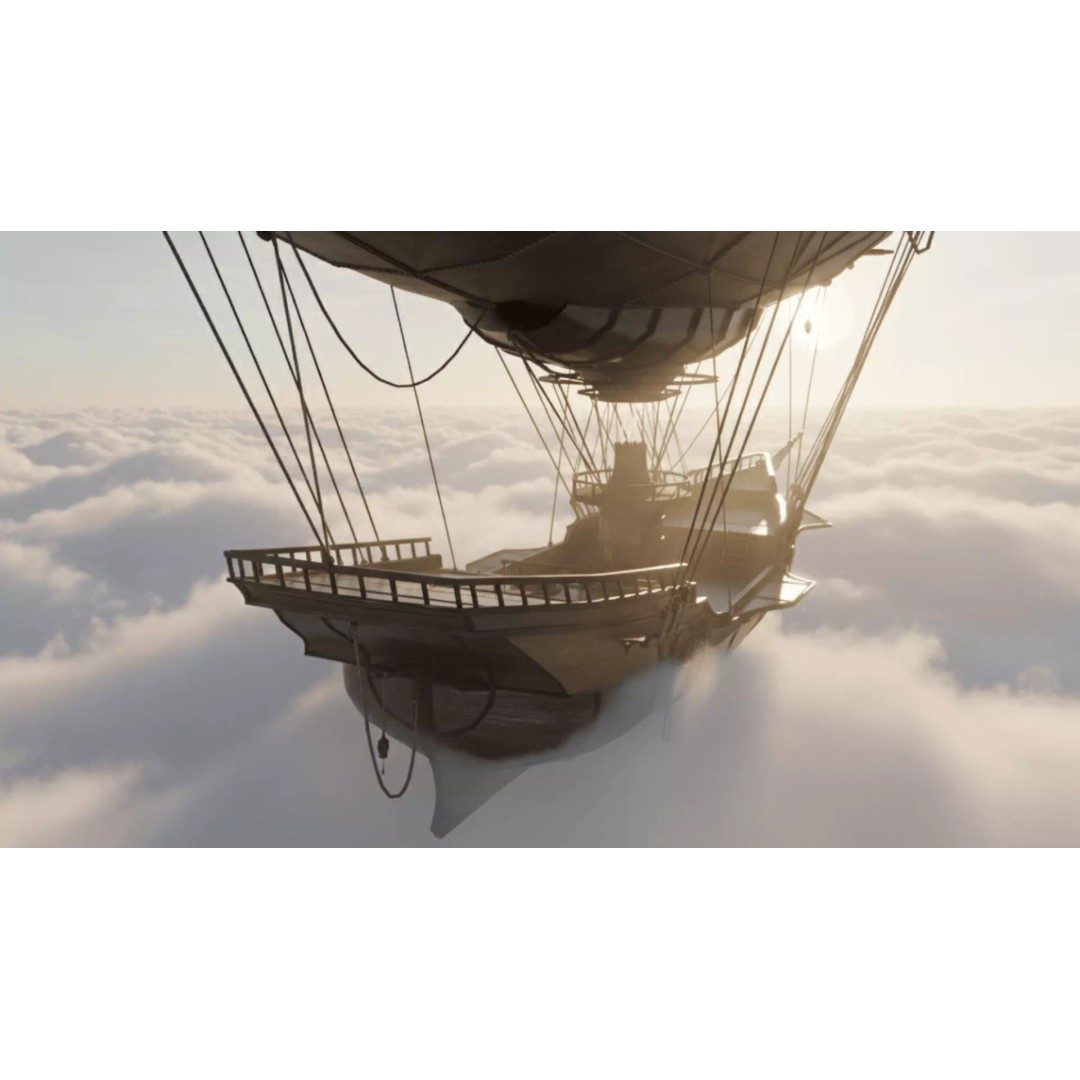 Steampunk Airship 3D Model – Premium Low-Poly Game Asset, FBX - View 16