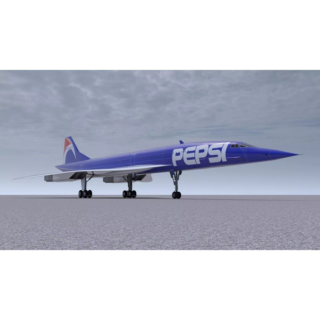 Concorde 3D Model – High Poly Aircraft with Multiple Templates, FBX - View 17